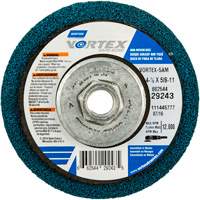 Meule abrasive non tiss&eacute;e &agrave; moyeu d&eacute;port&eacute; Vortez Rapid Blend, 4-1/2" dia., Grain 100-120, Oxyde d'aluminium Absolute Business Supply