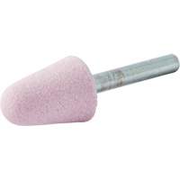 Vitrified Bond Mounted Point, A5, Aluminum Oxide, 3/4" Dia., 1-1/8" L, 80 Grit Absolute Business Supply