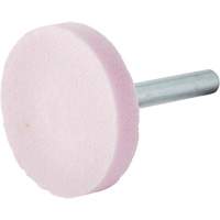 Vitrified Bond Mounted Point, W235, Aluminum Oxide, 1-1/2" Dia., 1/4" L, 80 Grit Absolute Business Supply