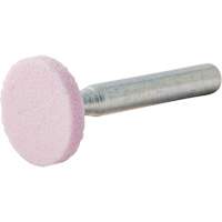 Vitrified Bond Mounted Point, W200, Aluminum Oxide, 3/4" Dia., 1/8" L, 80 Grit Absolute Business Supply