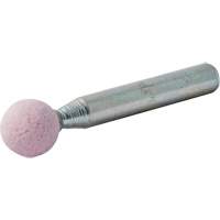 Vitrified Bond Mounted Point, B122, Aluminum Oxide, 3/8" Dia., 3/8" L, 80 Grit Absolute Business Supply