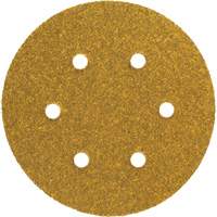 Disque de ponçage autoagrippant en papier avec trous d'aspiration Gold Reserve A295, dia 5", Grain P100, Oxyde d'aluminium, Poids C Absolute Business Supply