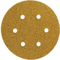 Disque de ponçage en papier autoagrippant avec aspiration Gold Reserve A296, dia 5", Grain P220/Fin, Oxyde d'aluminium, Poids C Absolute Business Supply