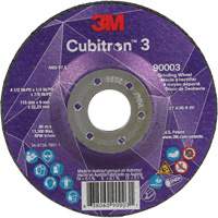 Cubitron 3 meule a moyeu d&eacute;port&eacute;, 4-1/2" x 1/4", Arbre 7/8", C&eacute;ramique, Type T27 Absolute Business Supply