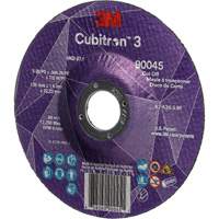 Meule à tronçonner Cubitron<sup>MC</sup> 3, 5" x 0,045", Arbre de 7/8", Type T27, Céramique, 12250 Tr/min NY551 | Absolute Business Supply