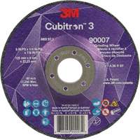 Meule a moyeu d&eacute;port&eacute; Cubitron 3, 5" x 1/4", Arbre 7/8", C&eacute;ramique, Type T27 Absolute Business Supply