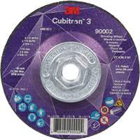 Cubitron 3 Depressed Centre Grinding Wheel, 4-1/2" x 1/4", 5/8"-11 Arbor, Ceramic, Type T27 Absolute Business Supply