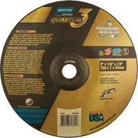Quantum 3 SG Depressed Center Grinding Wheel, 9" x 1/4", 7/8" Arbor, Type 28, Ceramic, 6600 RPM Absolute Business Supply