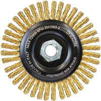 Spark-Free Brass Wire Wheel, 5" Dia. x 5/8"-11 Arbor Absolute Business Supply