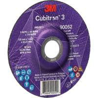 Cubitron 3 Cut-Off Wheel, 5" x 0.04", 7/8" Arbor, Type 27, Ceramic, 60 RPM Absolute Business Supply