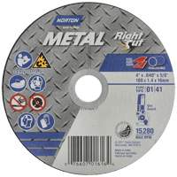 Metal RightCut Right Angle Cut-Off Wheel, 4-1/2" x 0.04", 7/8" Arbor, Type 01/41, Aluminum Oxide, 13580 RPM Absolute Business Supply
