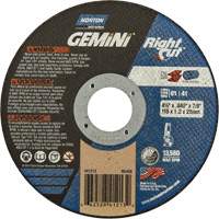 Gemini RightCut Right Angle Cut-Off Wheel, 4-1/2" x 0.045", 7/8" Arbor, Type 01/41, Aluminum Oxide, 13580 RPM Absolute Business Supply