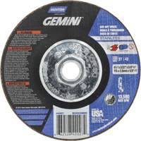 Gemini INOX/SS Right Angle Cut-Off Wheel, 4-1/2" x 3/32", 5/8"-11 Arbor, Type 27/42, Aluminum Oxide, 13580 RPM Absolute Business Supply