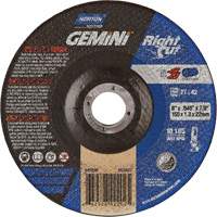 Gemini RightCut Right Angle Cut-Off Wheel, 6" x 0.045", 7/8" Arbor, Type 27/42, Aluminum Oxide, 10185 RPM Absolute Business Supply