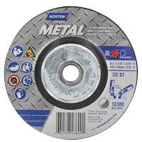 Disque de meulage et tronçonnage m&eacute;tallique, 4-1/2" x 1/8", Arbre de 5/8"-11, Type 27, Oxyde d'aluminium Absolute Business Supply