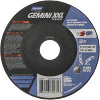 Disque combin&eacute; de meulage et tronçonnage Gemini XXL, 4-1/2" x 1/8", Arbre de 7/8", Type 27, Oxyde d'aluminium Absolute Business Supply