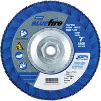 BlueFire&reg; Standard-Density Flap Disc, 7" x 5/8"-11, Type 27, P36 Grit, Zirconia Alumina Absolute Business Supply
