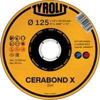 Cerabond X Cut-Off Wheel, 5" x 0.04", 7/8" Arbor, Ceramic Absolute Business Supply