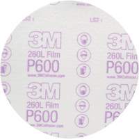 Disque abrasif de finition en pellicule Hookit 00971 260L, dia 6", Grain P600, Oxyde d'aluminium Absolute Business Supply