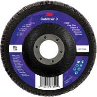 Disque &agrave; lamelles conique 1169F Cubitron 3, 4-1/2" x 7/8", Type T29, Grain 80+, C&eacute;ramique Absolute Business Supply