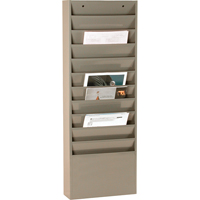 Literature Storage Racks, Stationary, 11 Slots, Steel, 13-1/4" W x 4-1/8" D x 36" H Absolute Business Supply