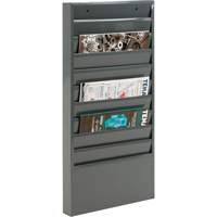 Literature Storage Racks, Stationary, 10 Slots, Steel, 13-1/8" W x 2" D x 26-1/4" H Absolute Business Supply