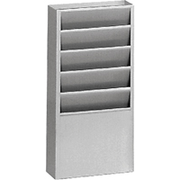 Literature Storage Racks, Stationary, 5 Slots, Steel, 9-3/4" W x 4-1/8" D x 21" H Absolute Business Supply