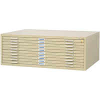 Classeurs en acier pour plans, 10 Tiroirs, 46-3/8" la x 35-3/8" p x 16-1/2" h Absolute Business Supply