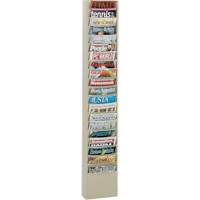 Literature Rack, Wall Mount, 20 Slots, Steel, 9-3/4" W x 4-1/8" D x 58" H Absolute Business Supply
