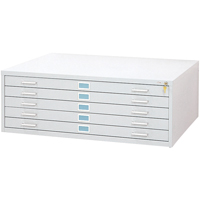 Classeurs En Acier Pour Plans-5 Tiroirs, 5 Tiroirs, 53-3/8" la x 41-3/8" p x 16-1/2" h Absolute Business Supply