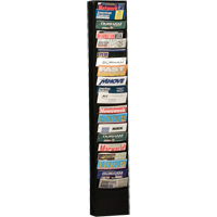 Literature Storage Racks, Stationary, 20 Slots, Steel, 9-3/4" W x 4-1/8" D x 58" H Absolute Business Supply