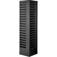 Literature Storage Racks, Rotating, 92 Slots, Steel, 14-1/8" W x 14-1/8" D x 66" H Absolute Business Supply