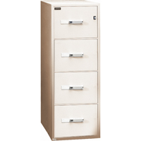 Fire Resistant Filing Cabinets, Steel, 4 Drawers, 19-3/4" W x 31" D x 54" H, Beige Absolute Business Supply