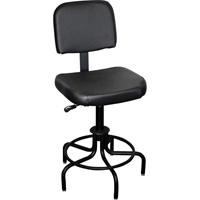 Tabouret avec dossier de s&eacute;rie 6000, Stationnaire, Ajustable Hauteur, Capacit&eacute; 250 lb Absolute Business Supply