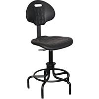 Tabouret avec dossier de s&eacute;rie 6000, Stationnaire, Ajustable Hauteur, Capacit&eacute; 250 lb Absolute Business Supply
