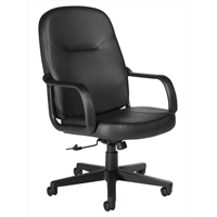 Office Chairs, Leather, Black Absolute Business Supply
