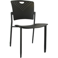 MaxX StaxX Stackable Chairs, Polypropylene, 17-1/4" High, 275 lbs. Capacity, Black Absolute Business Supply