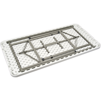Table pliante, Rectangulaire, 48" l x 24" la, Poly&eacute;thyl&egrave;ne, Blanc Absolute Business Supply