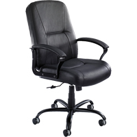 Serenity Big & Tall Chair, Leather, Black, 500 lbs. Capacity Absolute Business Supply