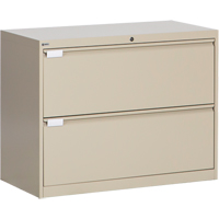 Classeur lat&eacute;ral, Acier, 2 tiroirs, 36" la x 18" p x 27-7/8" h, Beige Absolute Business Supply