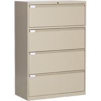 Classeur lat&eacute;ral, Acier, 4 tiroirs, 36" la x 18" p x 53-3/8" h, Beige Absolute Business Supply