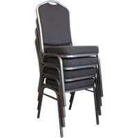 Stacking Chairs, Fabric, 37" High, 275 lbs. Capacity, Black Absolute Business Supply