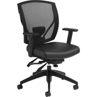Multi-Tilter Arm Chairs, Vinyl, Black, 300 lbs. Capacity Absolute Business Supply