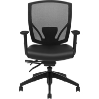 Multi-Tilter Arm Chairs, Vinyl, Black, 300 lbs. Capacity Absolute Business Supply