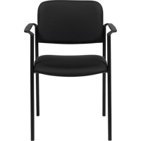Stacking Chairs, Fabric, 32" High, 300 lbs. Capacity, Black Absolute Business Supply