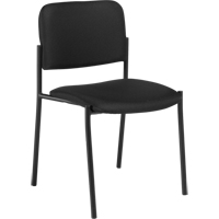 Armless Stacking Chairs, Fabric, 32" High, 300 lbs. Capacity, Black Absolute Business Supply