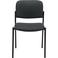 Armless Stacking Chairs, Fabric, 32" High, 300 lbs. Capacity, Charcoal Absolute Business Supply