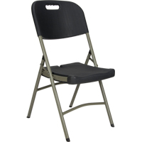 Chaise pliante, Poly&eacute;thyl&egrave;ne, Noir, Capacit&eacute; 350 lb Absolute Business Supply