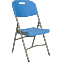 Chaise pliante, Poly&eacute;thyl&egrave;ne, Bleu, Capacit&eacute; 350 lb Absolute Business Supply