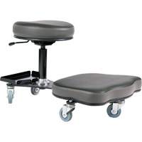 Chaise ergonomique Flex, Vinyle, Noir/gris Absolute Business Supply